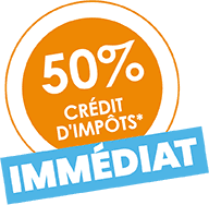 50% de crédit d'impôt immédiat